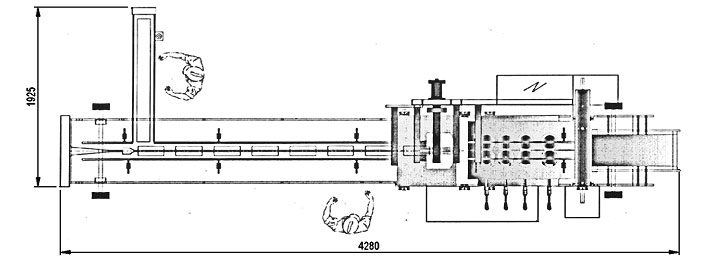 Cross Conveyor Flow Wrap Machine Drawing
