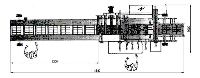 Family Pack Hand Feeding Wrapping Machine Drawing